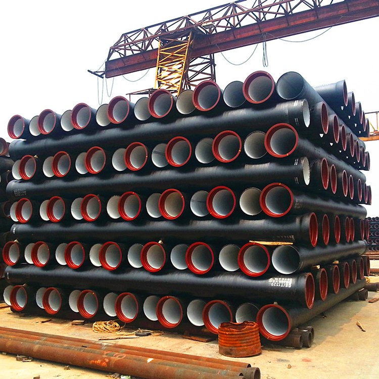 Ductile iron pipes with T-shaped flexible joints for water supply, K9 grade, GB/T13295 standard socket type