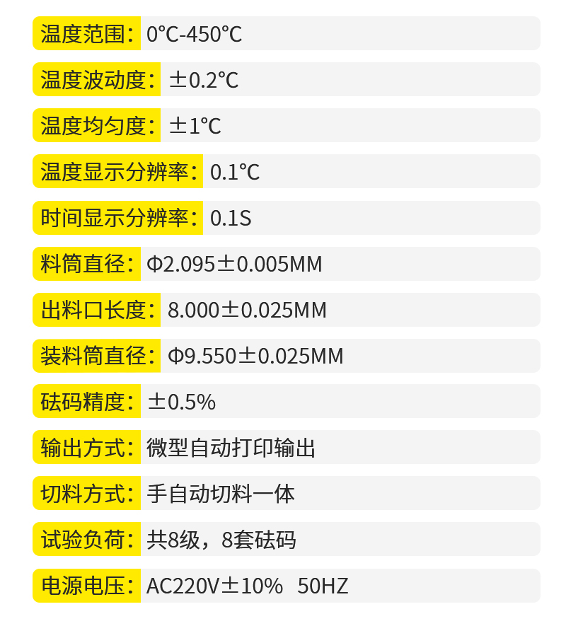 Automatic Melt flow index tester for plastic particle melt flow rate