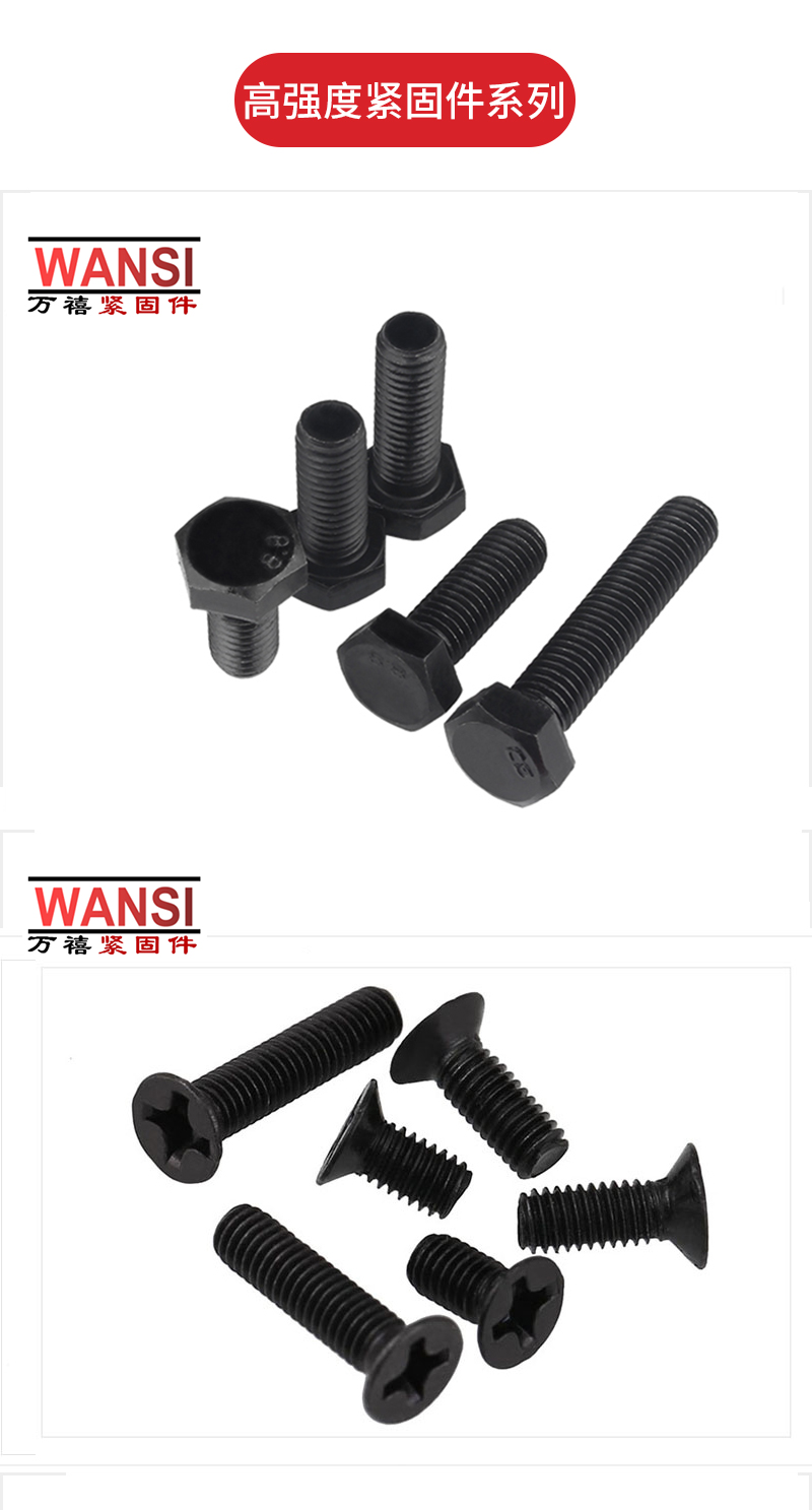 Wanxi Manufacturer Customized Cross Recessed Pan Head Countersunk Screw Carbon Steel Nickel Plated Fastener