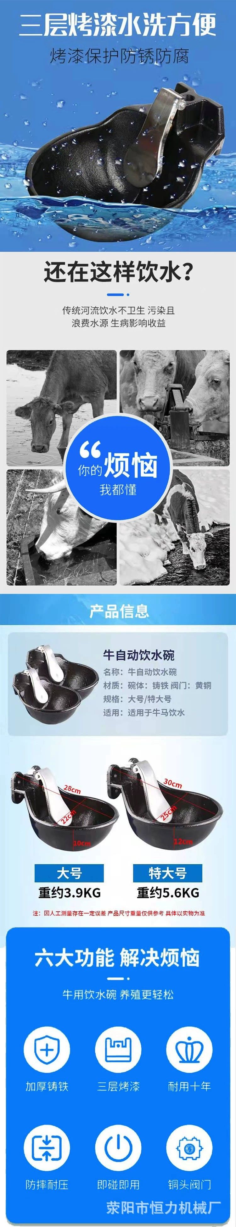 Hengli Brand Cattle Automatic Drinking Bowl Thickened Cast Iron Material Cattle Water Bowl Batch Supply