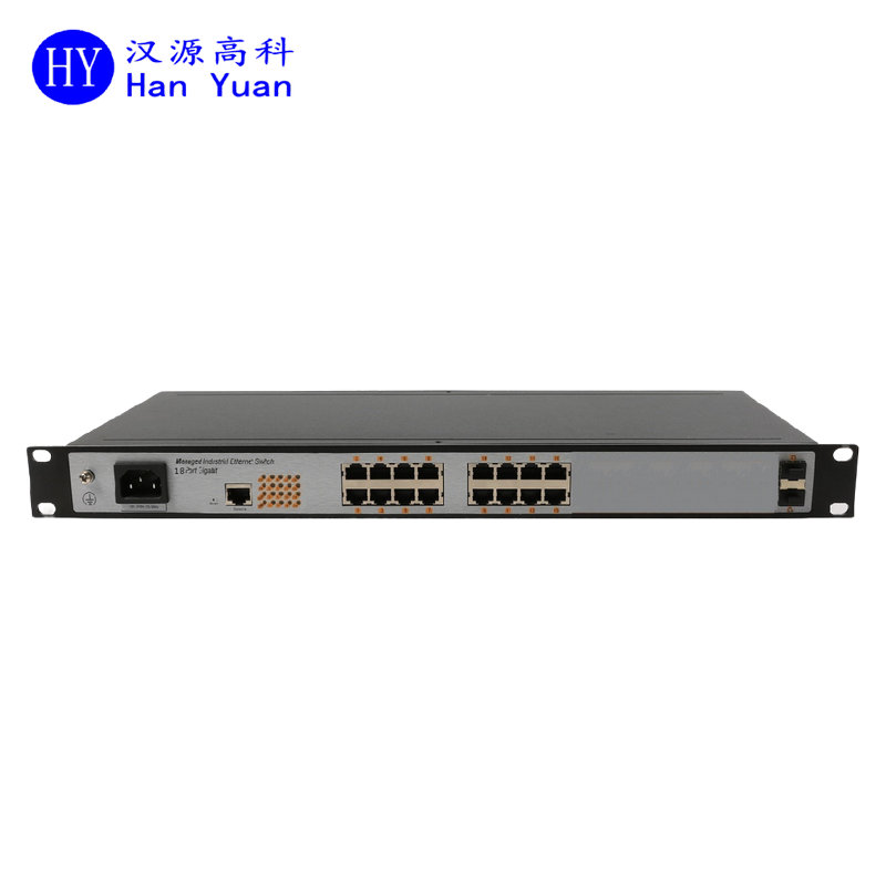 16GE+2GSFP full gigabit 2 optical 16 electrical 18 port two-layer network management Industrial Ethernet switch