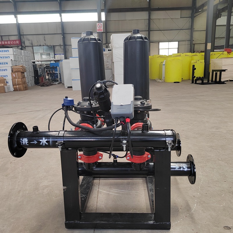 Laminated filter fully automatic backwash net type with centrifugal greenhouse drip irrigation sprinkler installation for agricultural irrigation of sand and gravel