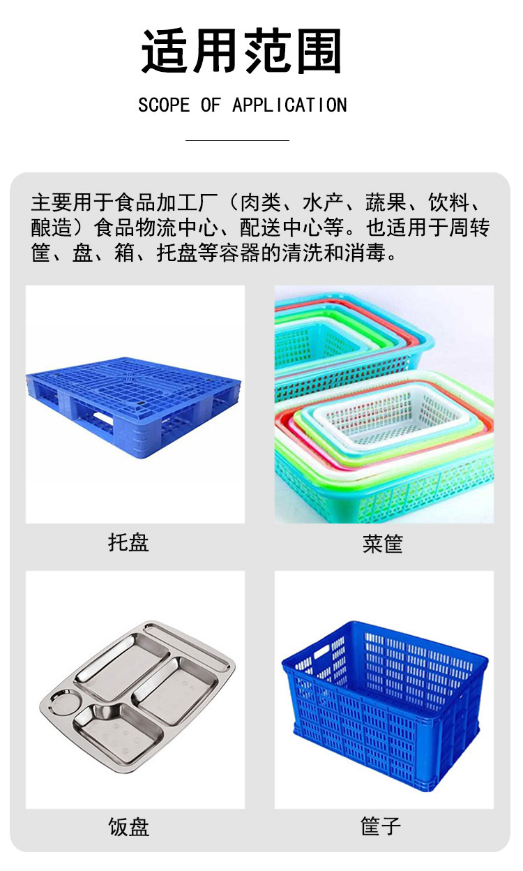 Commercial stainless steel basket washing machine, logistics basket washing machine, automatic turnover basket cleaning equipment