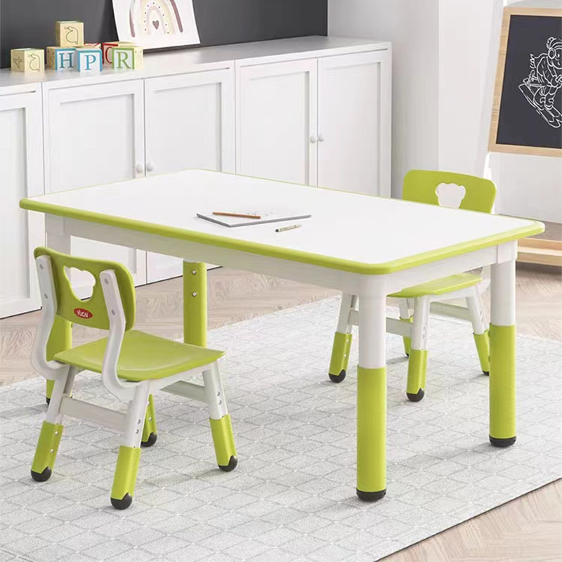 Kindergarten building block table, children's plastic graffiti drawing table, multifunctional dining, learning, gaming, lifting table