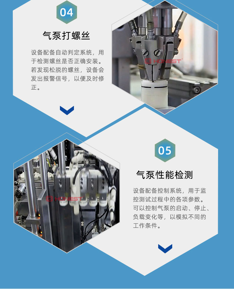 Micro motor air pump automatic assembly line adopts servo fast transmission line, and the equipment is efficient and stable