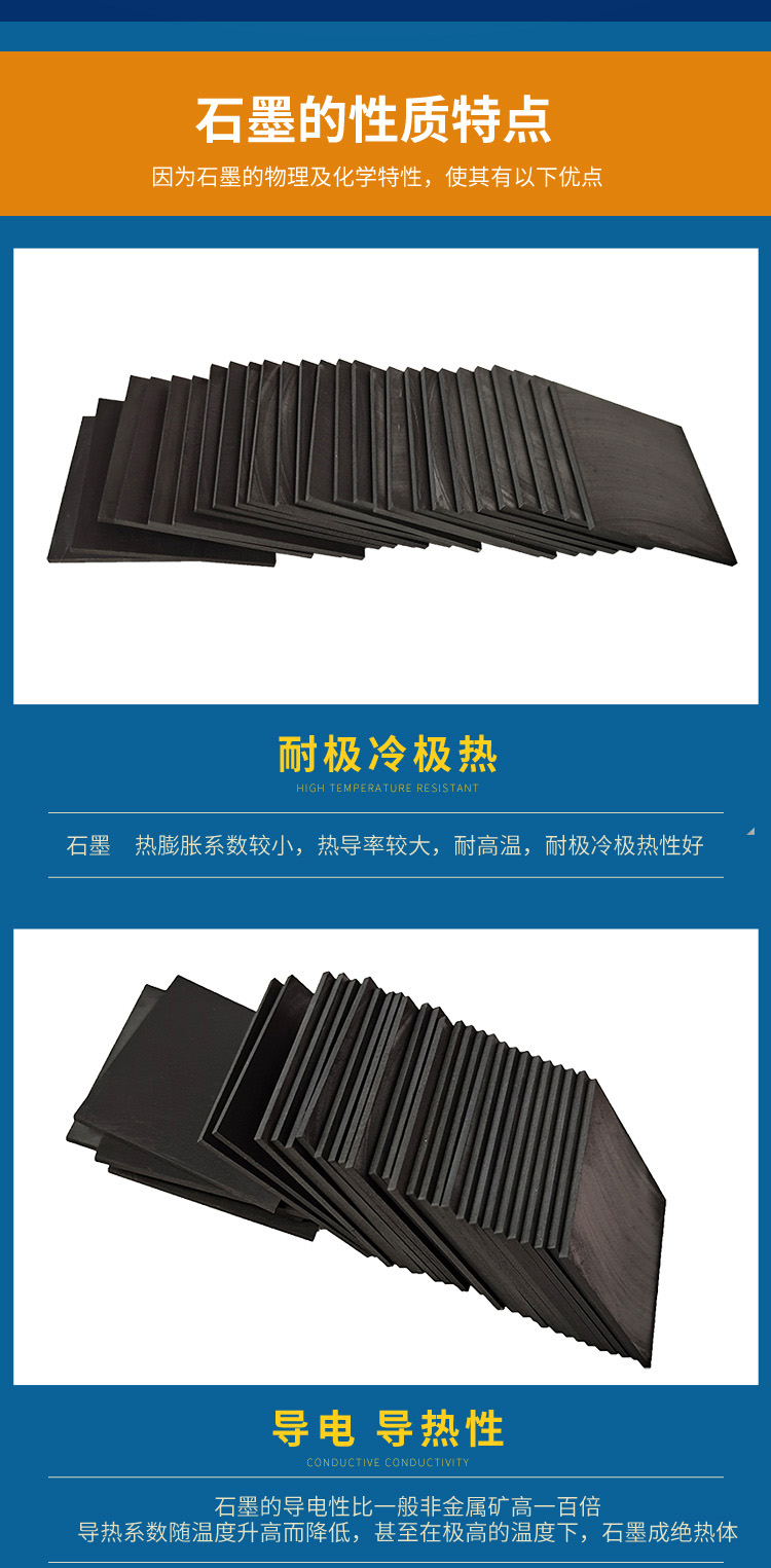 Graphite sheet manufacturer, wholesale price of graphite sheet, high temperature resistant support, customized Jinghang Special Carbon