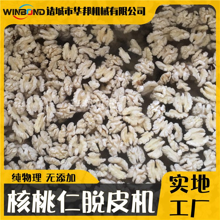 全自动三路核桃脱皮机 核桃仁去皮机 剥皮机 深加工设备流水线
