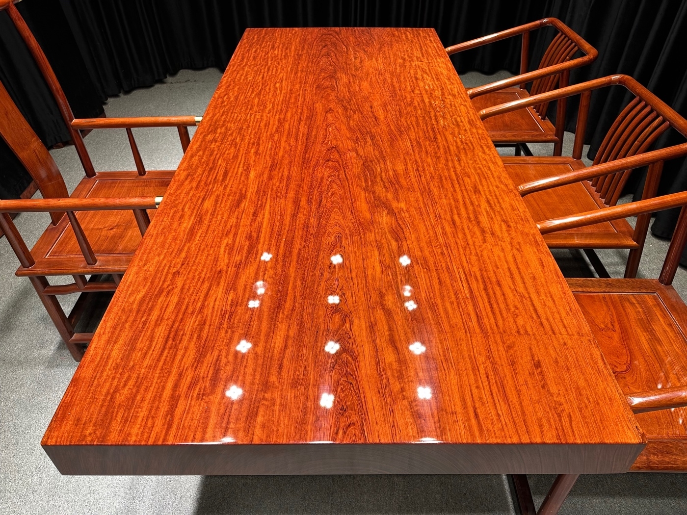 Brazilian solid wood large board table 236 * 100 * 10.3 log mahogany office desk Brazilian rosewood desk