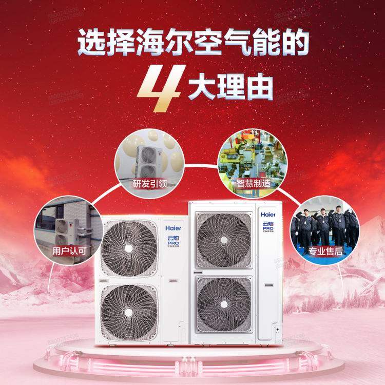海尔空气能中央空调云焰PRO系列 -35℃低温强热RF180RXSAYH(G)-J