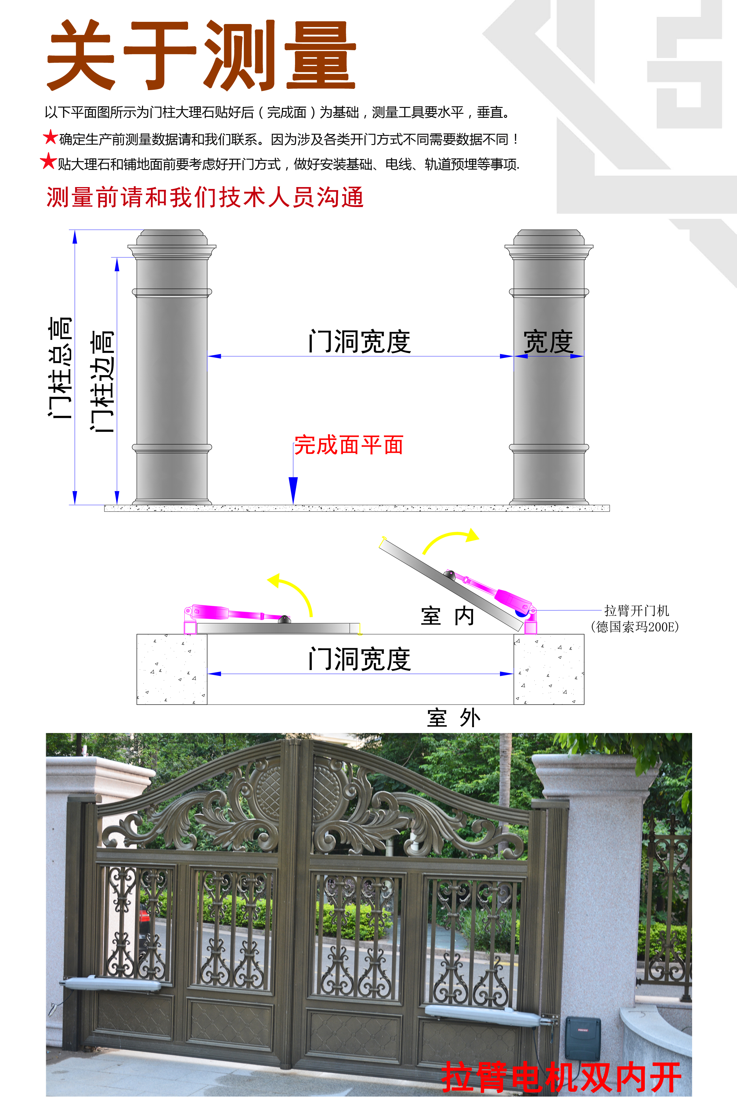 Aluminum alloy electric sliding door, single sliding motor, modern style villa courtyard entrance, automatic induction door, and courtyard