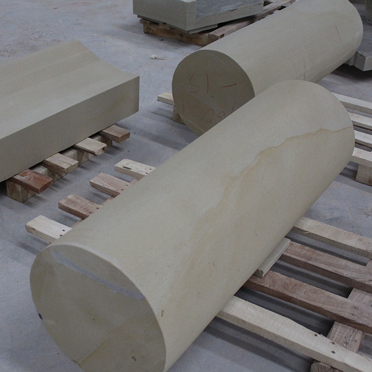 Beihuang sandstone columns, natural stone columns, villa decoration materials, foreign trade export