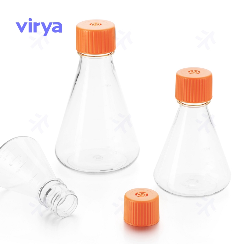 Virya independent packaging for cell culture 125ml, breathable cover, 1 triangular cell shake bottle per bag