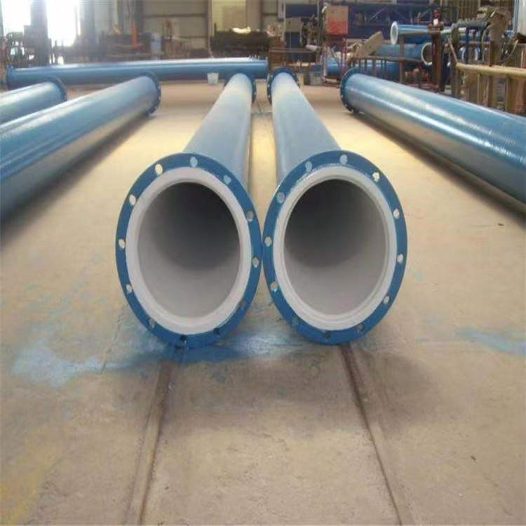 Plastic lined wear-resistant steel pipe, PTFE lined anti-corrosion steel pipe, seamless pipe, straight seam pipe, customized inner wall anti-corrosion