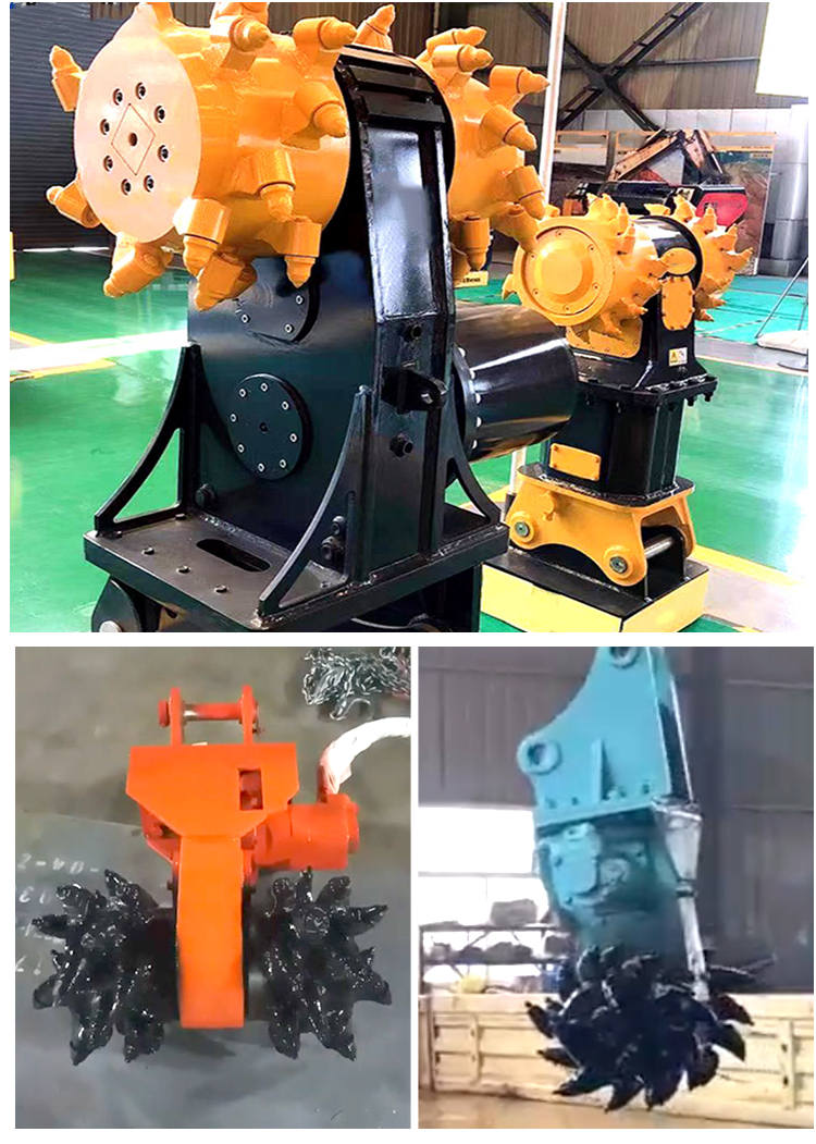 Milling and digging head for excavator, milling and digging head for excavator, milling and planing head supplied by the manufacturer