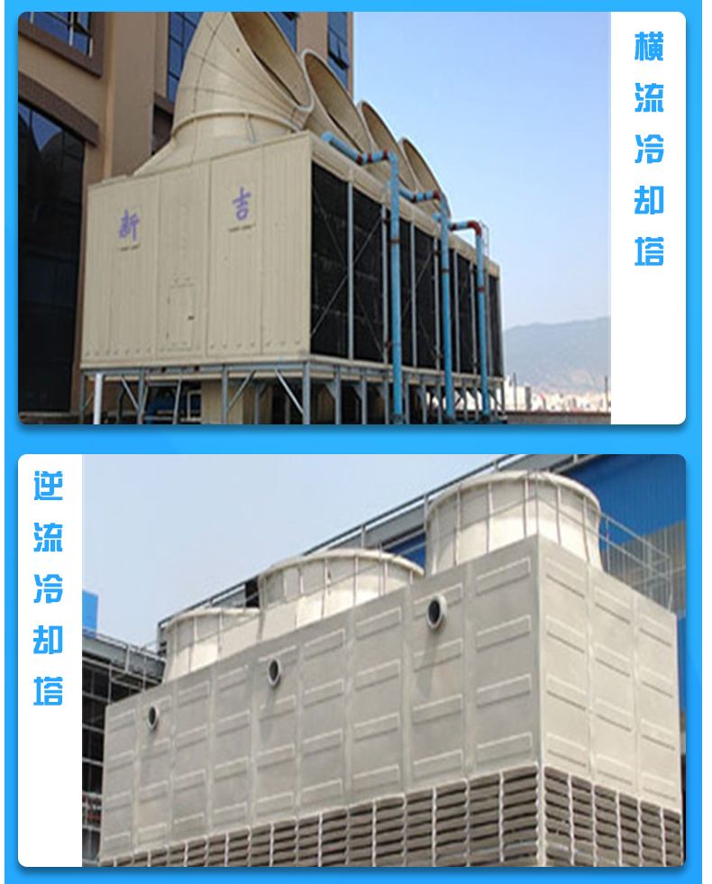 Manufacturer's nail antioxidant square steel plate cooling tower provides stable cooling efficiency and overall system