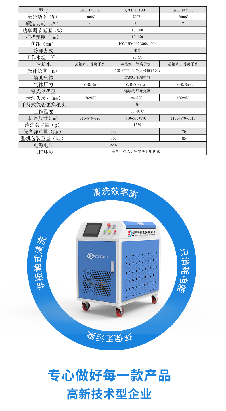 Strong far laser cleaning machine, laser rust removal machine, metal weld cleaning, steel structure surface oil stain and rust treatment