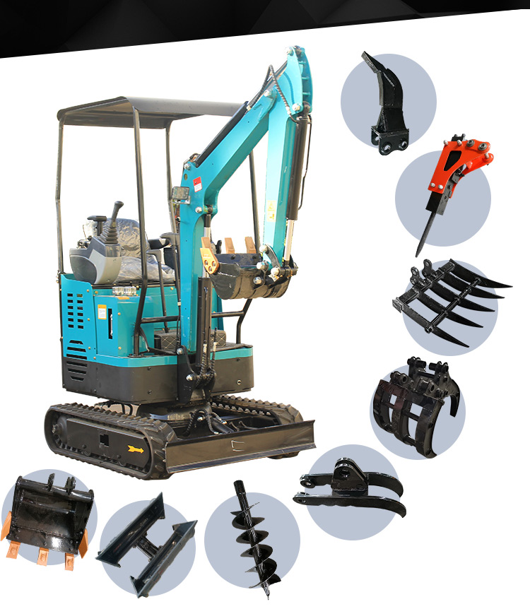 Mini crawler small excavator orchard trenching small excavator rural toilet renovation hook Excavator