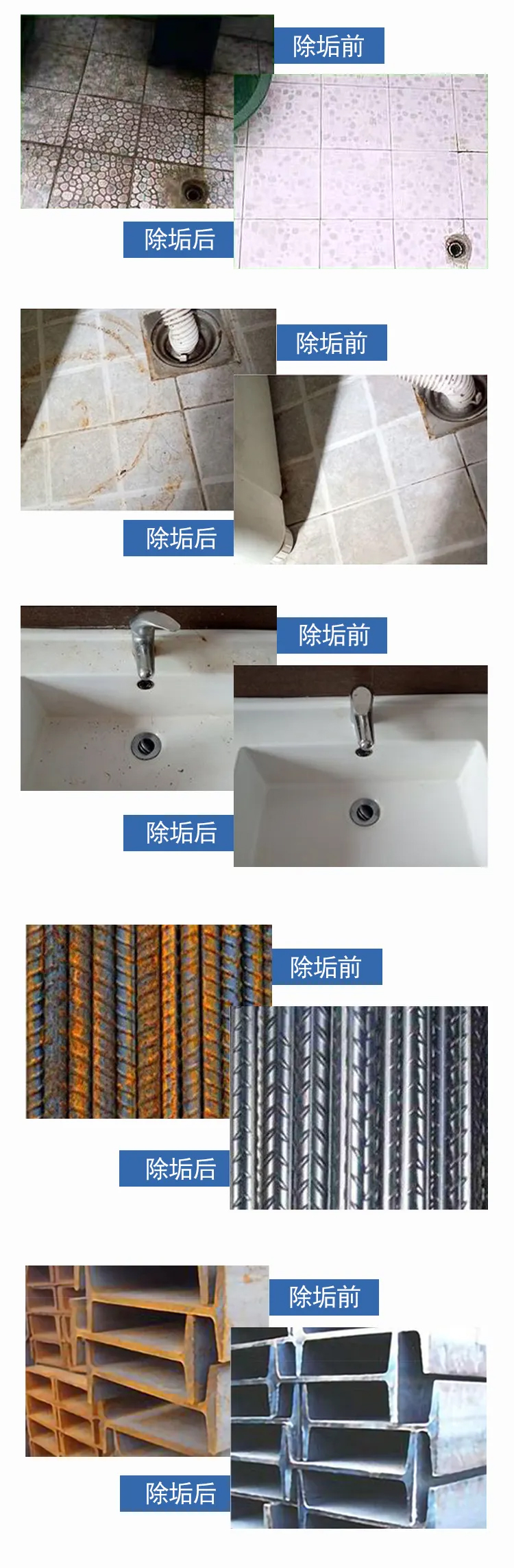 Powerful descaling agent Industrial grade industrial water treatment Sewage treatment Boiler pipeline cleaning Dissolving dirt agent