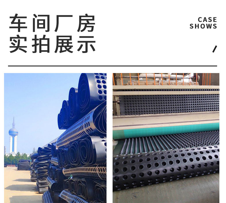 Polyethylene drainage board, three-dimensional concave convex type underground garage drainage, hdpe drainage board for roof greening