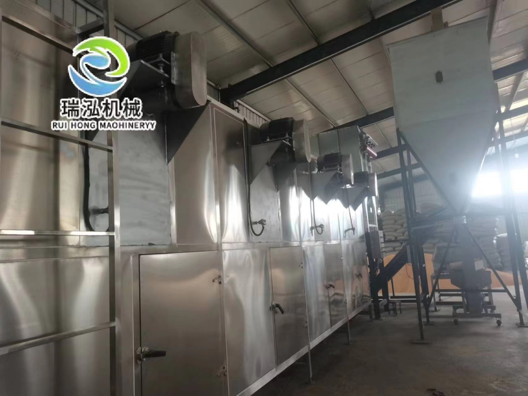 A complete set of equipment for small and medium-sized tofu residue cat litter production line, with a multi output production line that can customize cat litter drying machines