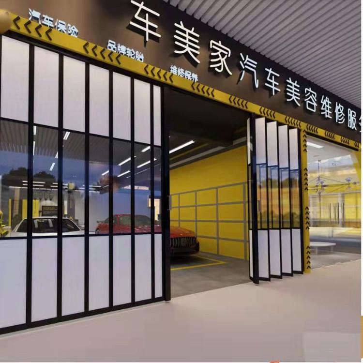 Shopping Mall Louver Doors Mingxuan Aluminum Alloy Crystal Folding Doors Invisible Doors Manufacturer's