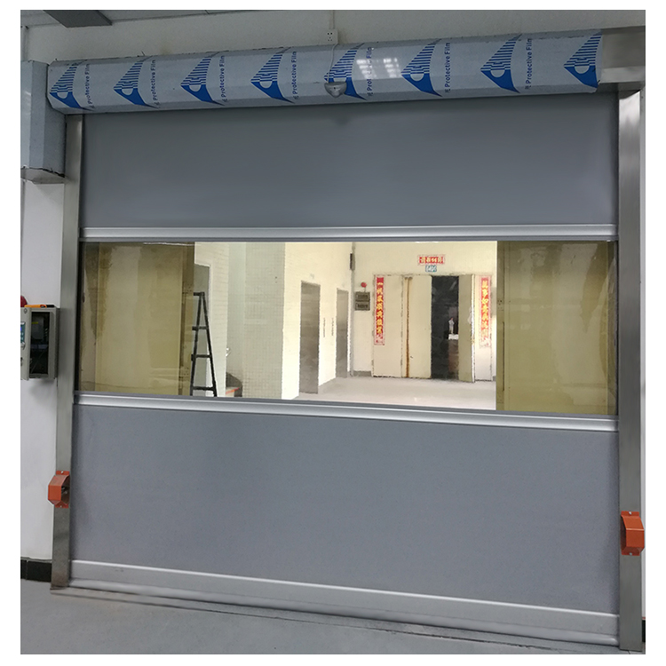 PVC fast Roller shutter clean workshop clean fast door blue stack door radar induction electric