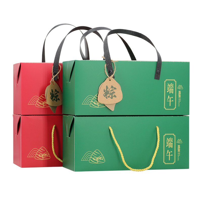 New Dragon Boat Festival Zongzi Gift Box Customized Factory Wholesale Handheld Gift Box Packaging Box Design Business Gifts