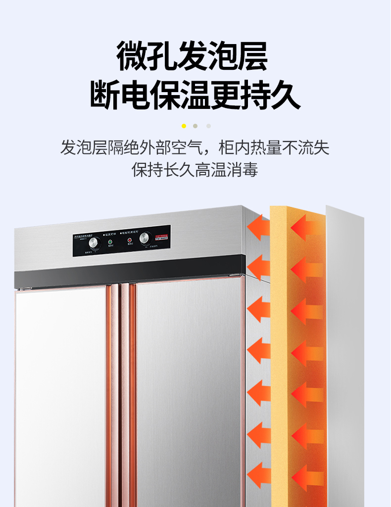 Hot air circulation disinfection cabinet, commercial stainless steel vertical high-temperature kitchen, restaurant, canteen, hotel, large capacity