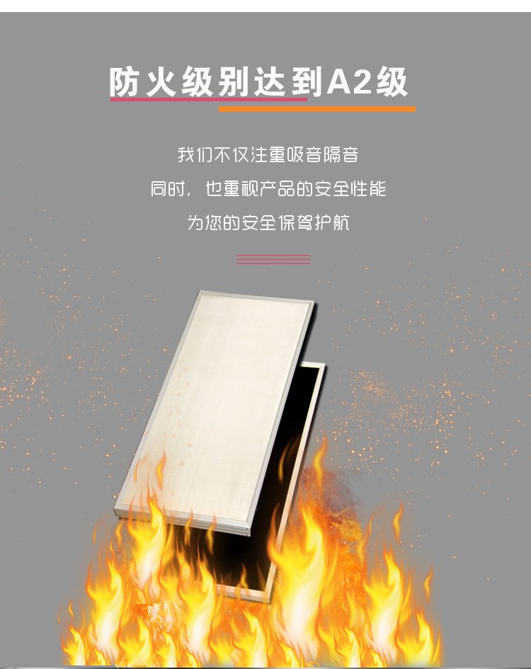 Introduction to the Fire Protection Performance of Suspended Fiberglass Hanging Sheets, Fiberglass Ceilings, Sound Absorption and Noise Reduction Ceiling Panels