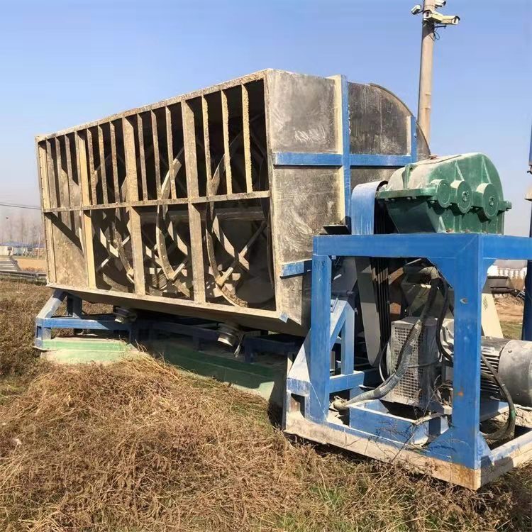 Used 10 cubic meter real stone paint mixer, stainless steel horizontal mortar dry powder mixer