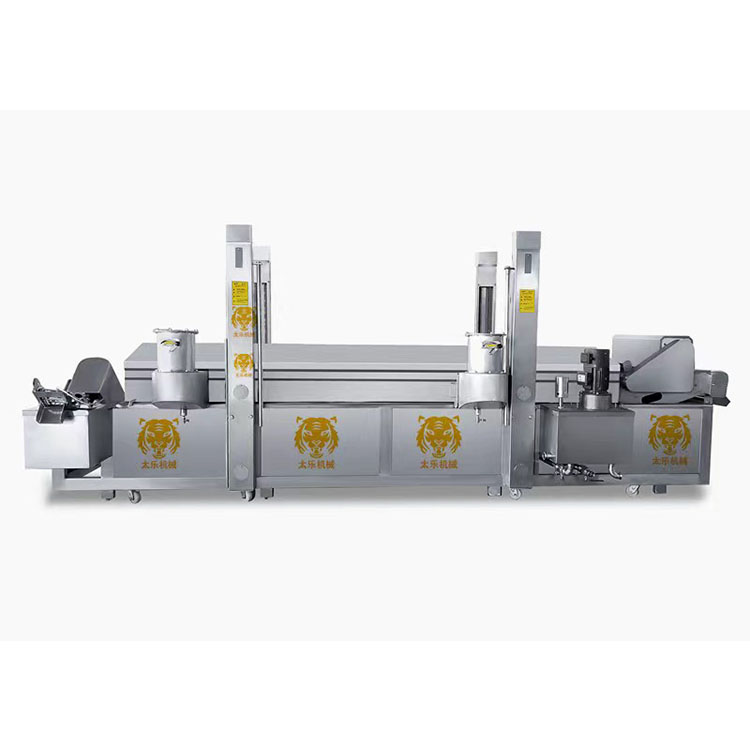 French fries frying assembly line full-automatic fat deep-fried dough sticks frying equipment Popcorn chicken frying machine