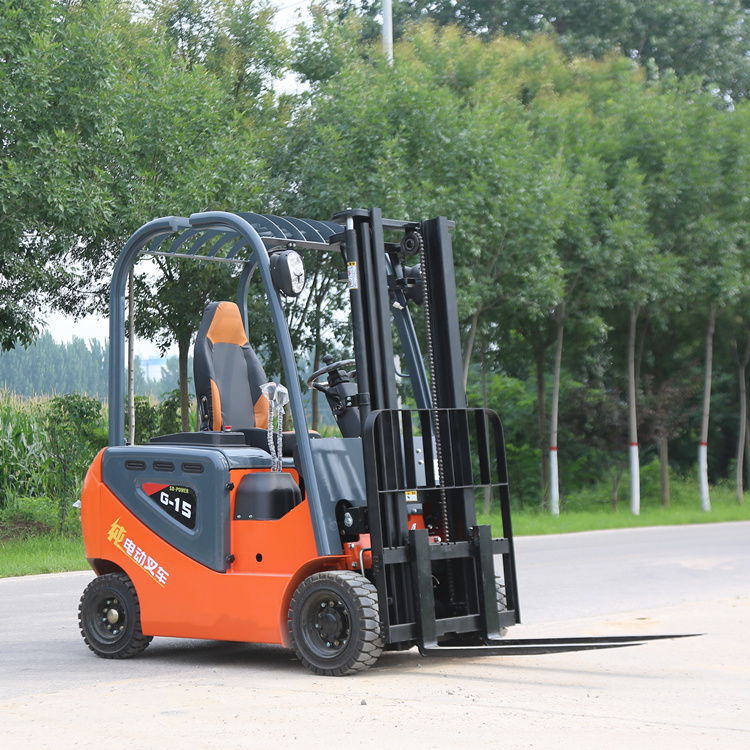 Environment friendly electric forklift 1.5t storage Cart battery stacker lift forklift hydraulic stacker