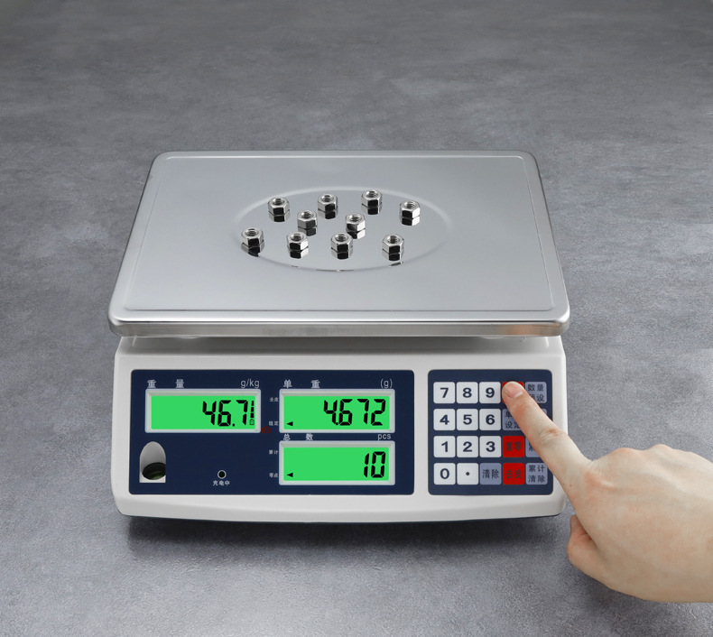 ACS-JS counting electronic table scale for screw weighing, three window display counting scale, RS232 serial port electronic scale