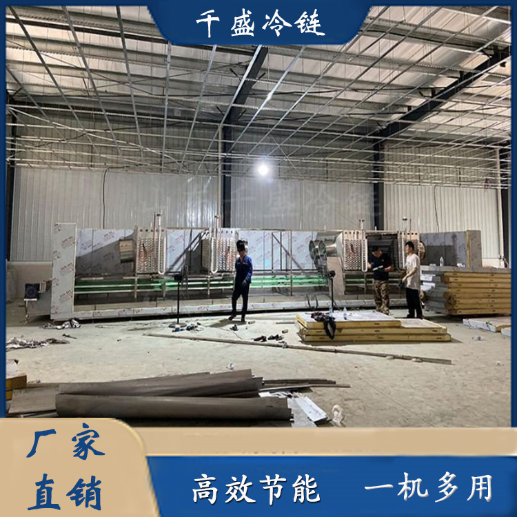 Cooked products, gluten and meat skewers, tunnel type quick freezing machine, multifunctional low-temperature quick freezing and fresh locking equipment, Qiansheng cold chain