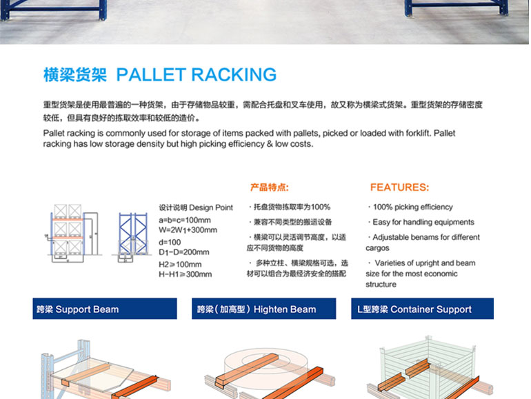 Cnelock crossbeam storage rack customized heavy-duty pallet industrial storage rack