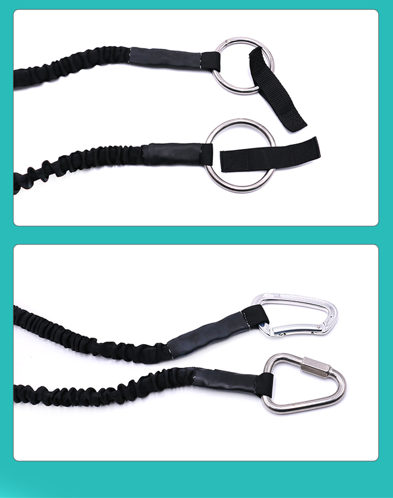 Portable stainless steel simple oxtail rope outdoor Personal flotation device escape device aviation aluminum protective equipment towing rope