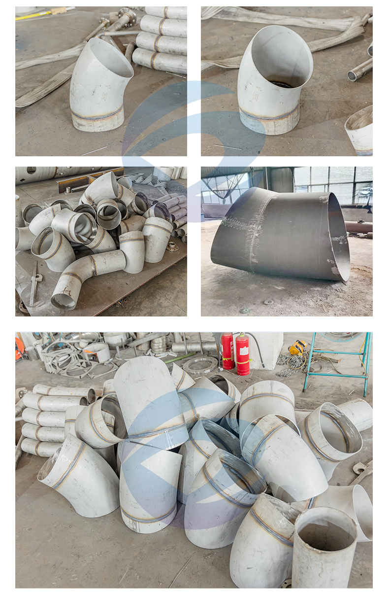 Customized processing of stainless steel elbow shrimp waist large diameter high-pressure butt welded seamless elbow