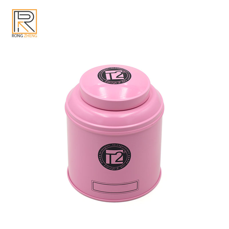 Customized new tinplate circular iron can, mushroom head tea iron box, metal convex cover box by the manufacturer