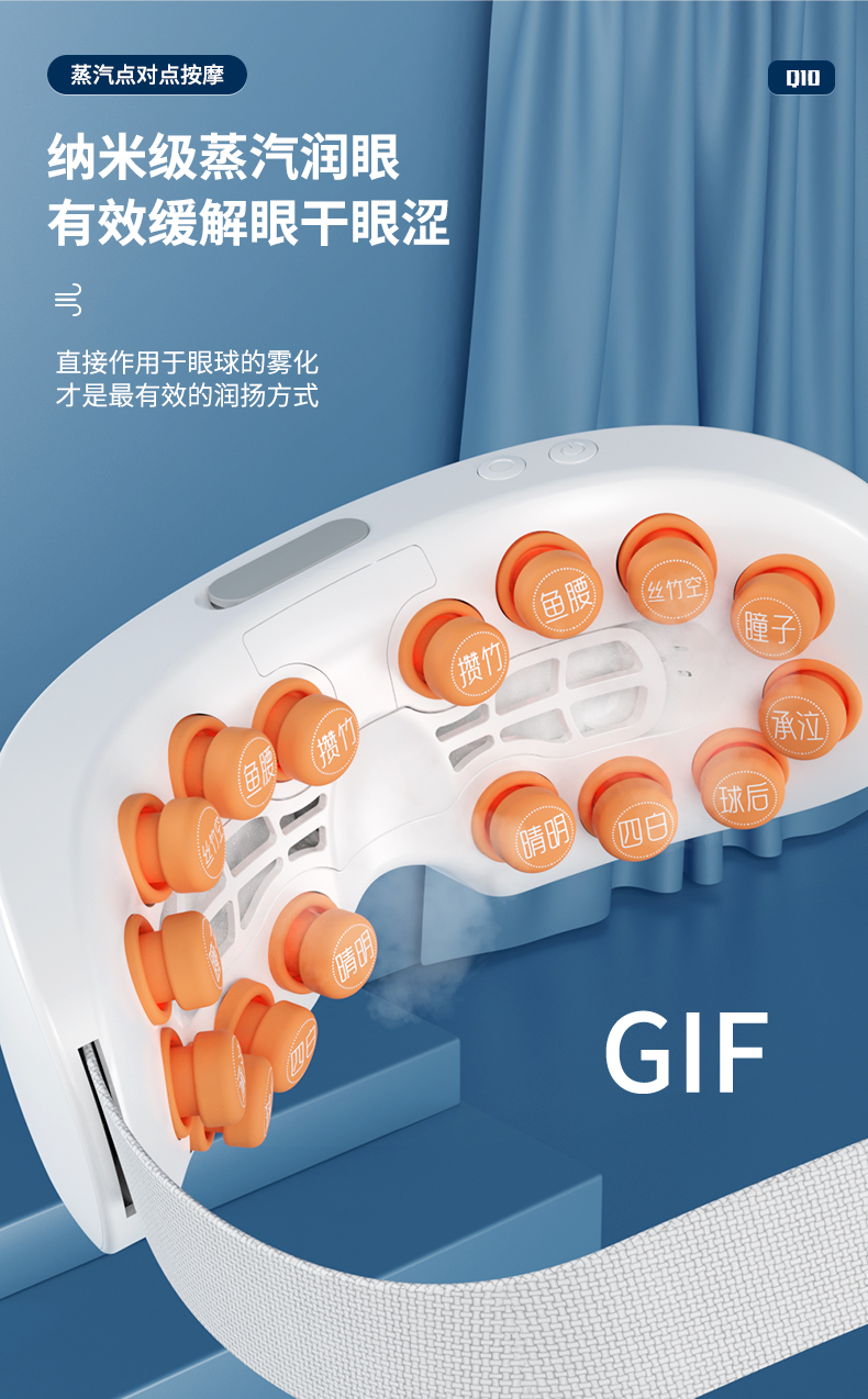 Eye nebulizer, eye care device, eye moisturizing hot compress, eye massage device, water supplement nebulizer, instrument