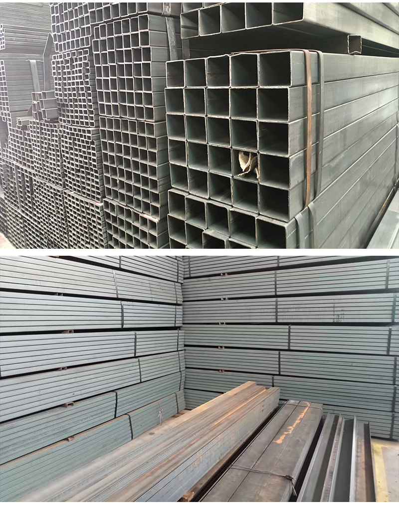 The manufacturer directly supplies square tube rectangular tube mechanical curtain wall with Q235B galvanized square tube for processing and cutting to length