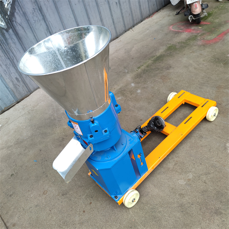 Cat litter granulator two-phase electric small chicken and duck feed machine Chengyu flat die extrusion granulator