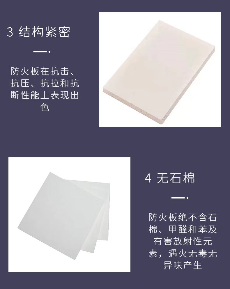 Wall fireproof board, asbestos free silicate fiber cement board, calcium silicate board, Ette board