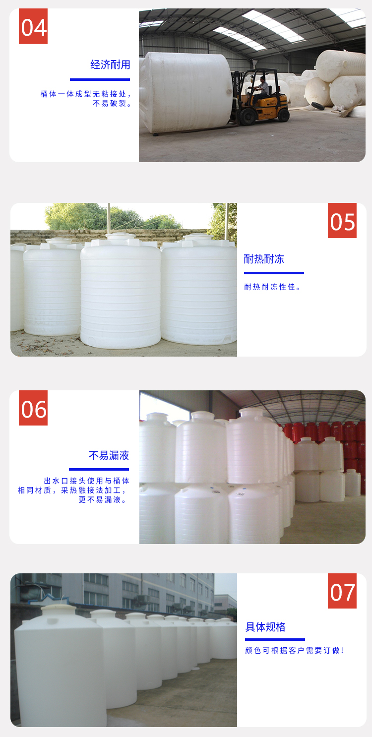 15 ton tapered bottom thickened chemical storage tank+support safety container storage and transportation equipment corrosion resistance