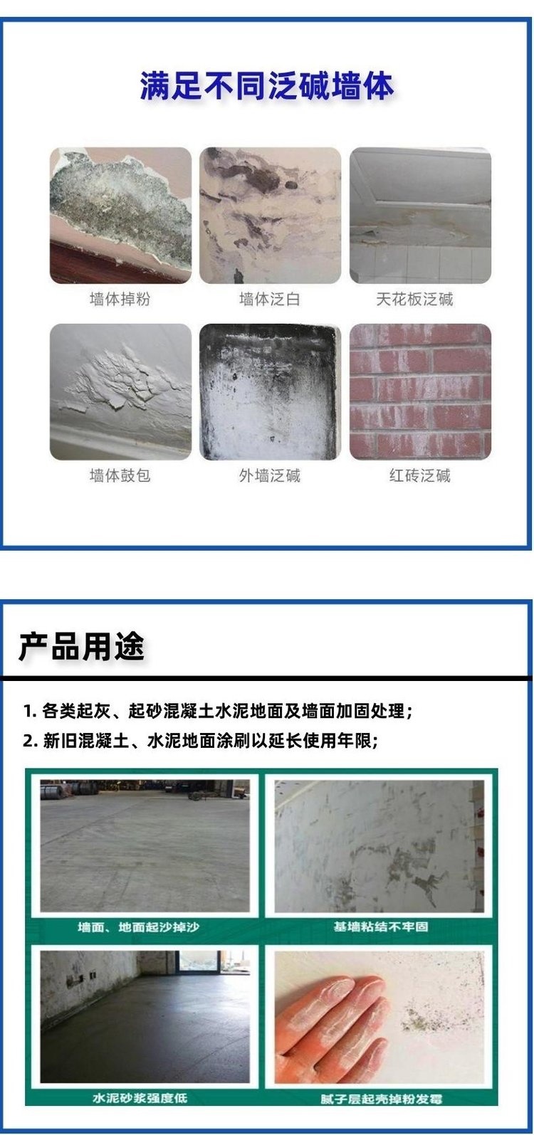 Wanji Concrete Crack Repair, Sealing and Solidification Ground Hardening Agent J-303 Sanding Treatment Agent