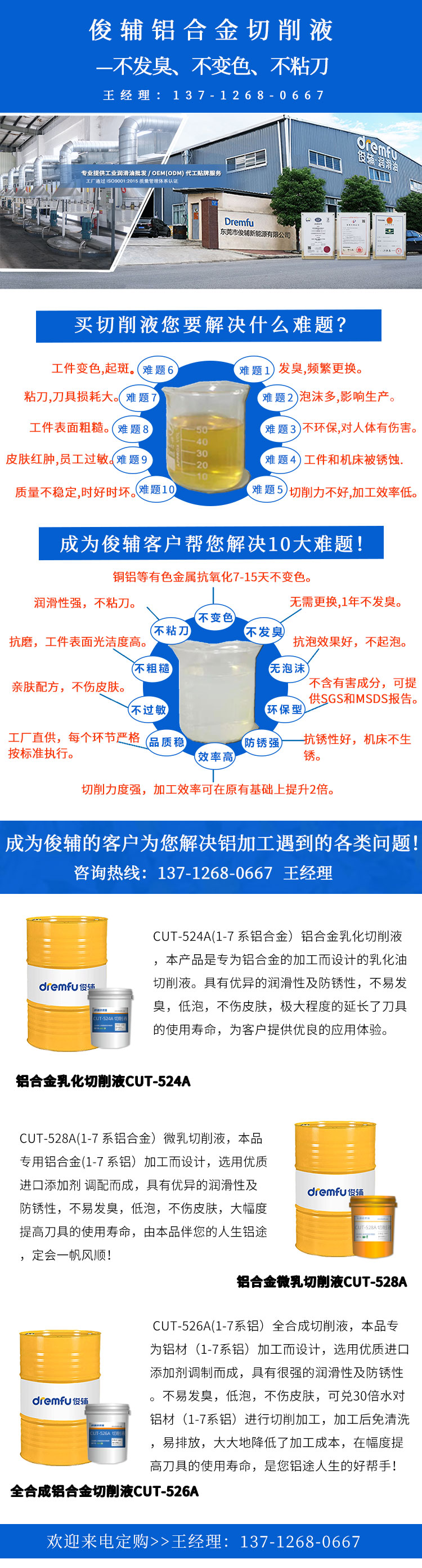 Waterborne lubricating aluminum alloy high gloss Cutting fluid, oxidation resistant, high gloss, non stick Semisynthesis aluminum Cutting fluid