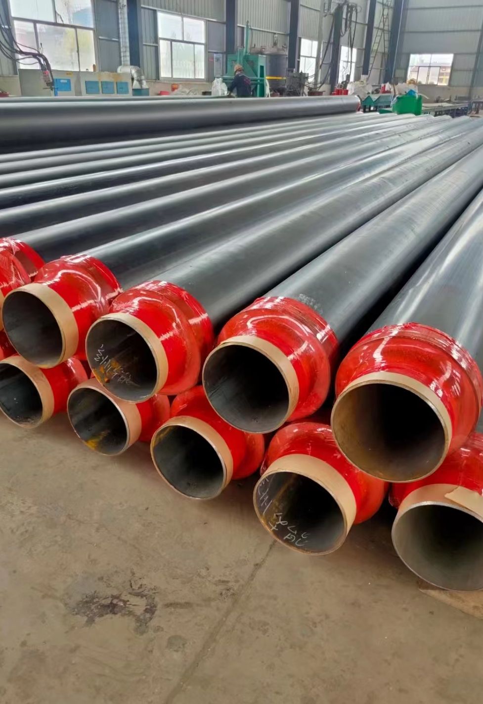 Fangda large diameter steel sleeve steel steam insulation steel pipe, high-temperature resistant composite buried pipeline and fittings