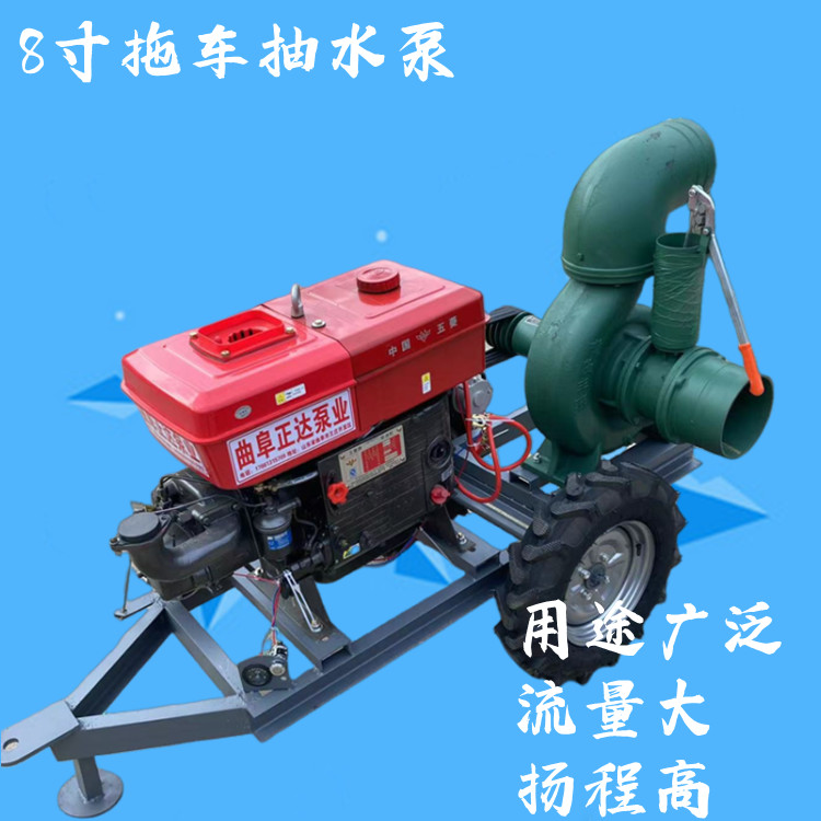 Mobile drainage self priming pump truck, high lift 3 inch 4 inch drainage pump, horizontal 6-cylinder diesel engine pump truck