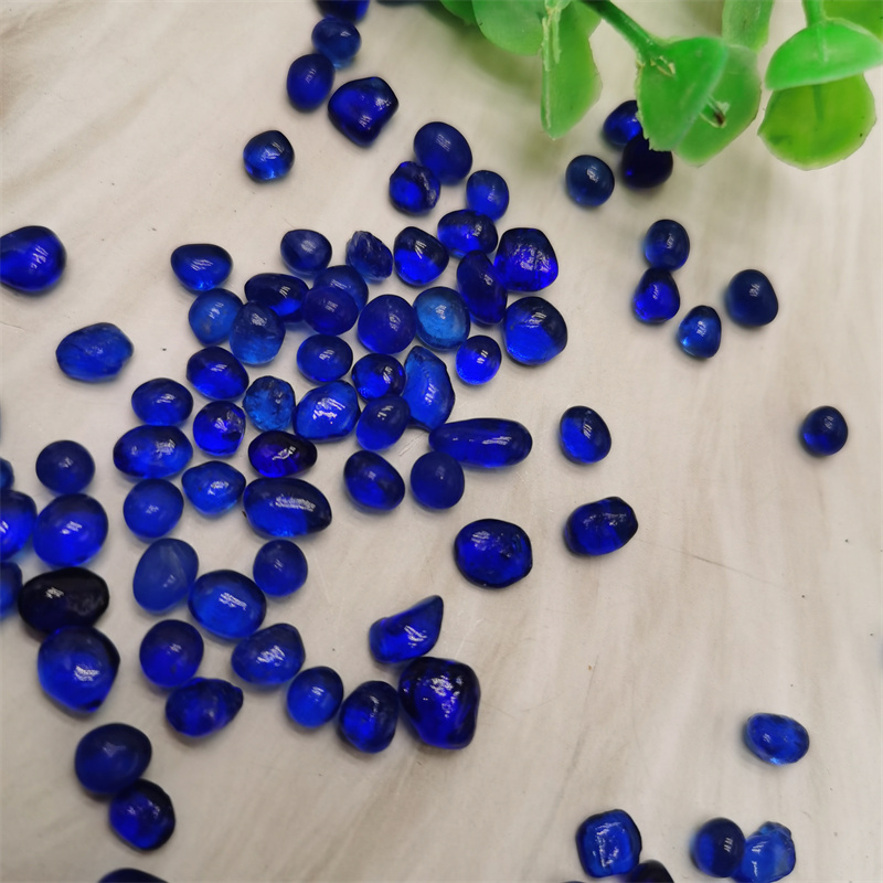 Supply of Terrazzo glass beads Wholesale of sandblasting decorative colored glass blocks