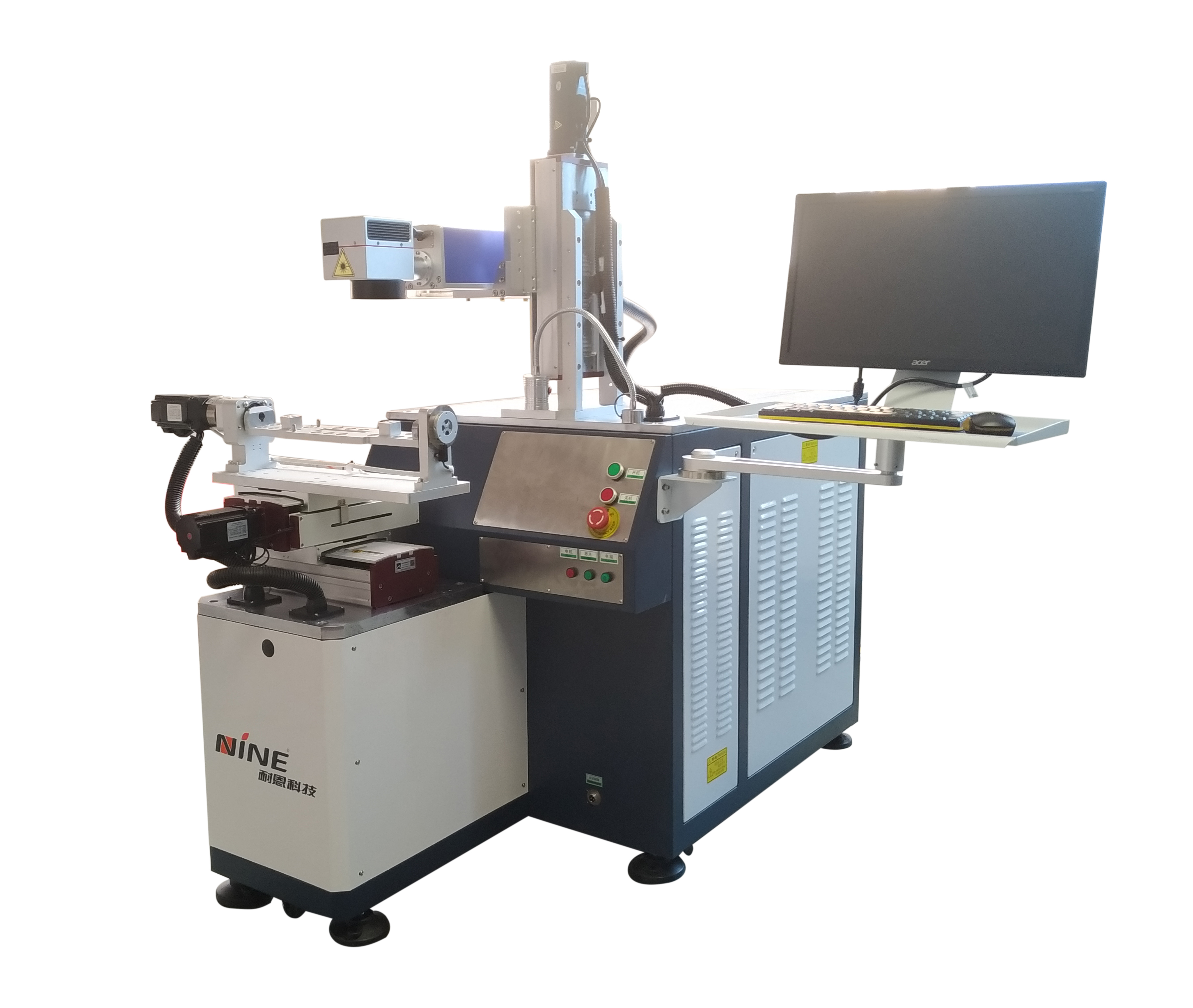 Four axis continuous laser automatic integrated welding workbench linkage laser welder fiber continuous welding machine