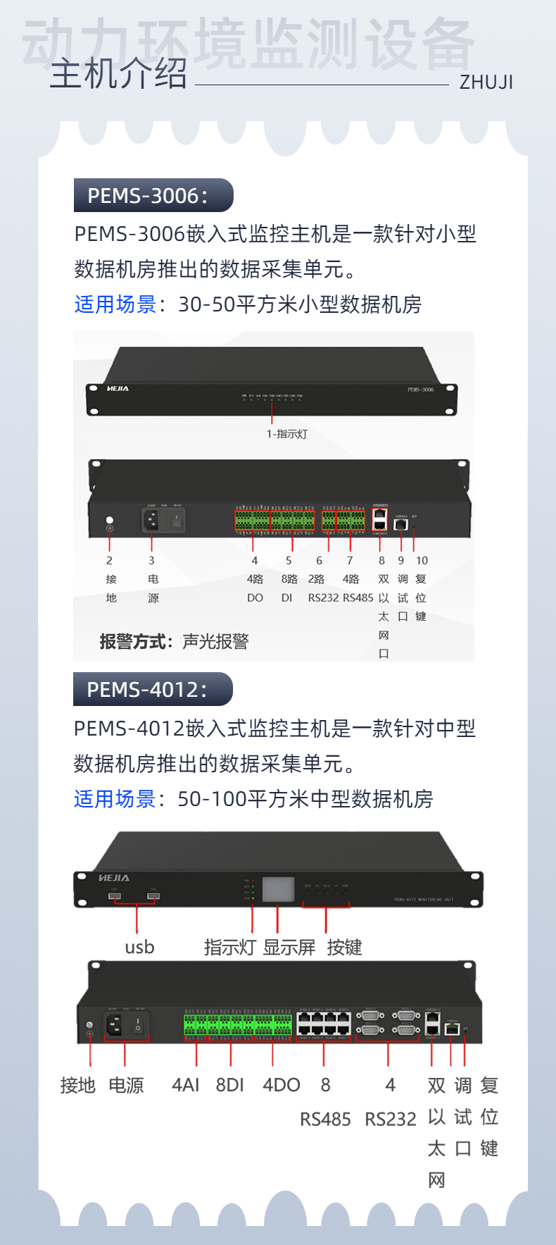 Manufacturer of power environment monitoring equipment and independent research and development of Jia Technology, with strong stability in the production room system